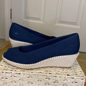 Lacoste Calvante peep toe wedge New